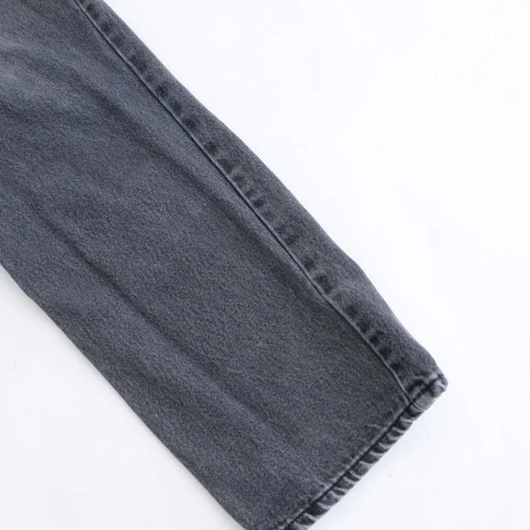 Vintage Stash Black Slight Fade High Waisted Straight Leg Denim Jeans Size 38X30 - Picture 5 of 12